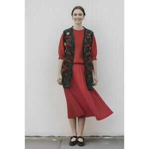 NWT Jollidays Women's Christmas Sweater Cardigan Long Red Green Size XS